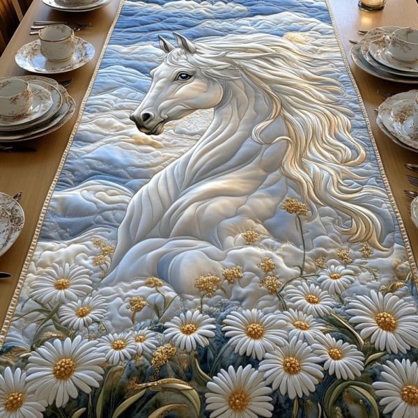 Galloping Daisies Quilted Table Runner