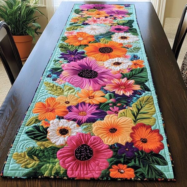 Garden Bloom Quilted Table Runner