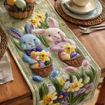 Garden Bunny Quilted Table Runner