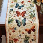 Garden Butterfly Dance Quilted Table Runner