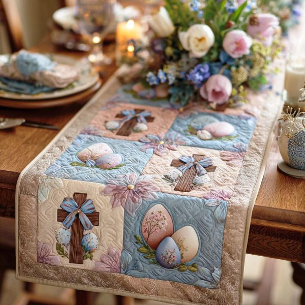 Gentle Bunny Day Quilted Table Runner