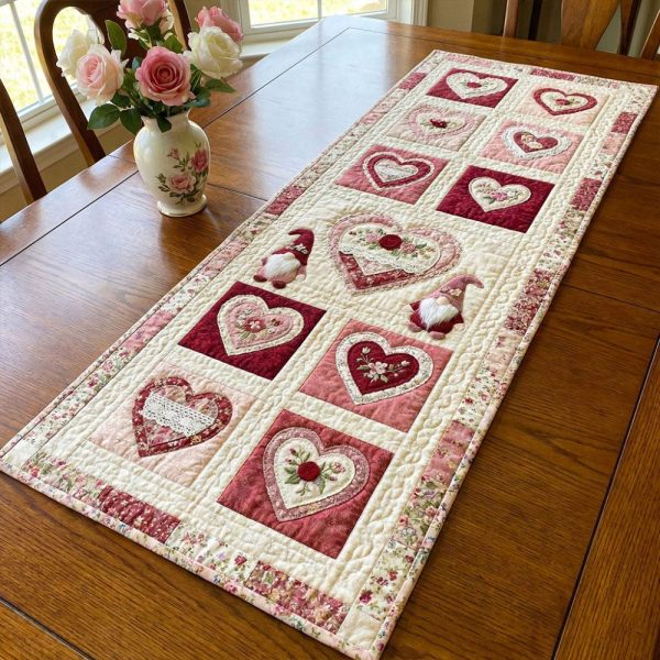Gentle Love Quilted Table Runner