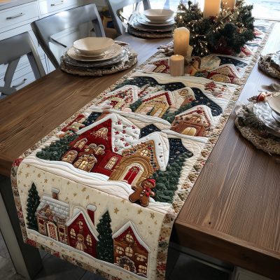 Ginger Wonderland Quilted Table Runner