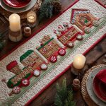 Gingerbread House Quilted Table Runner