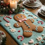 Gingerbread Man Quilted Table Runner