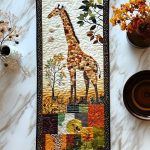 Giraffe In Safari Quilted Table Runner