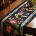 Glimmering Wings Quilted Table Runner
