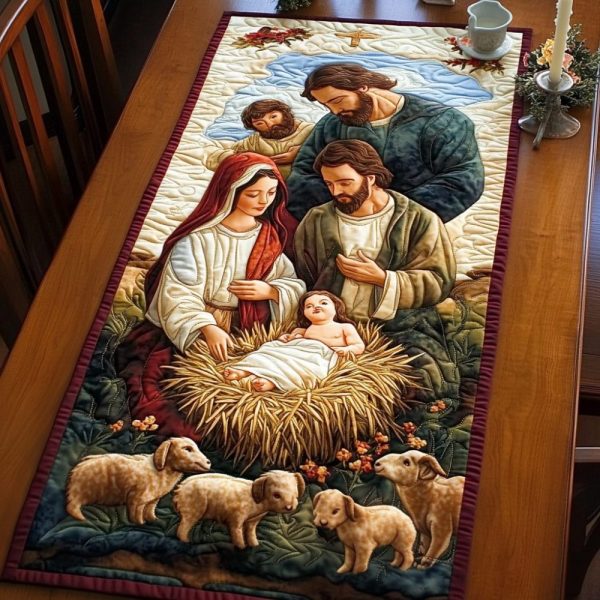 Glorious Birth Quilted Table Runner