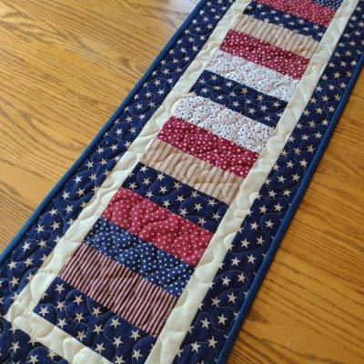 Glory Stars Quilted Table Runner