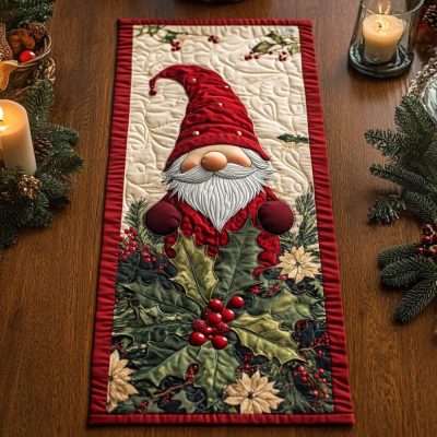 Gnome Glow Quilted Table Runner