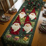Gnome For The Holidays Quilted Table Runner