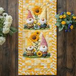 Gnome In Autumn Quilted Table Runner