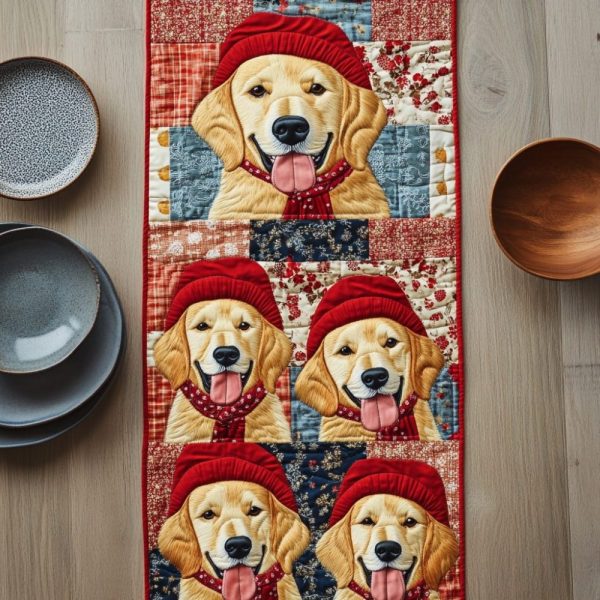 Golden Bond Quilted Table Runner