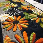 Golden Hour Blossoms Quilted Table Runner
