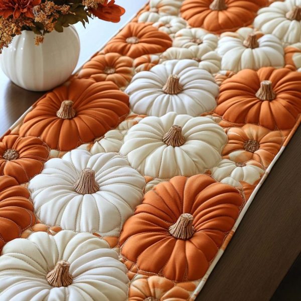 Golden Autumn Days Quilted Table Runner