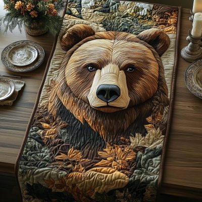 Golden Bear Quilted Table Runner