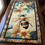 Golden Bee Quilted Table Runner