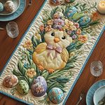 Golden Chick Nest Quilted Table Runner