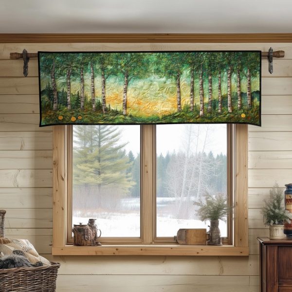 Golden Clearing Quilted Valance