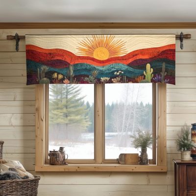 Golden Dunes Quilted Valance