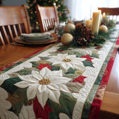 Golden Guard Quilted Table Runner