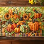 Golden Harvest Time Quilted Table Runner