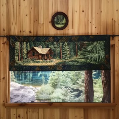 Golden Hour Cabin Quilted Valance