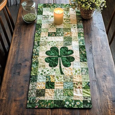 Golden Leaf Quilted Table Runner