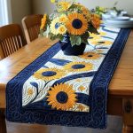 Golden Meadow Flow Quilted Table Runner