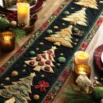 Golden Pines Quilted Table Runner