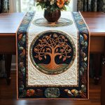 Golden Roots Quilted Table Runner