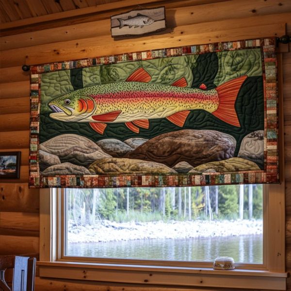 Golden Trout Retreat Quilted Valance