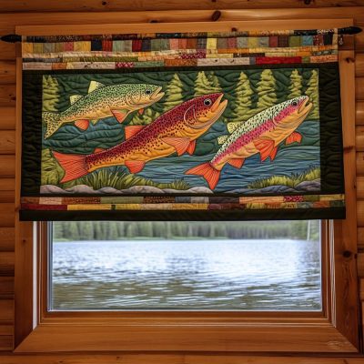 Gone Fishing Quilted Valance