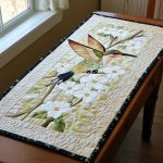 Graceful Hummingbird Quilted Table Runner