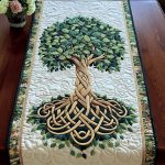 Green Harmony Quilted Table Runner
