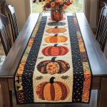 Halloween Pumpkin Quilted Table Runner
