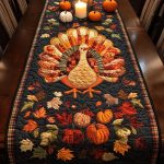 Happy Turkey Quilted Table Runner