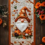 Harvest Gnome Lane Quilted Table Runner