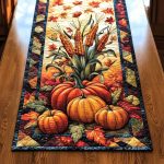 Harvest Pumpkin Delight Quilted Table Runner