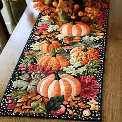 Harvest Stripes Quilted Table Runner