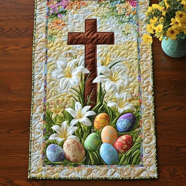 He Is Risen Quilted Table Runner