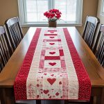 Heart Patch Quilted Table Runner