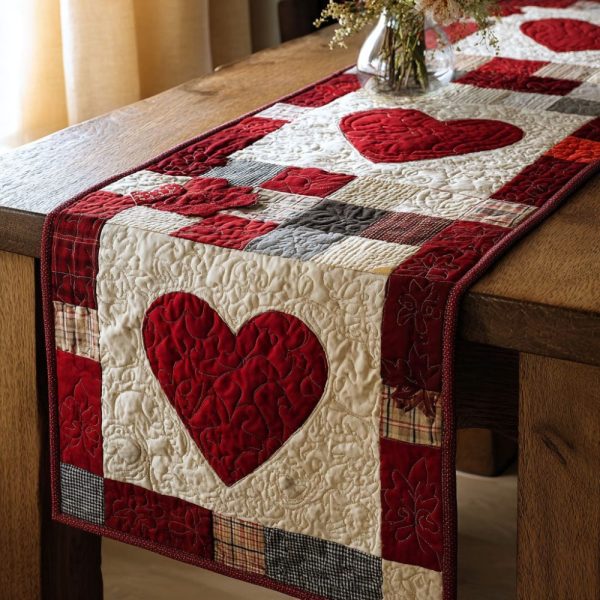 Valentine Quilted Table Runner