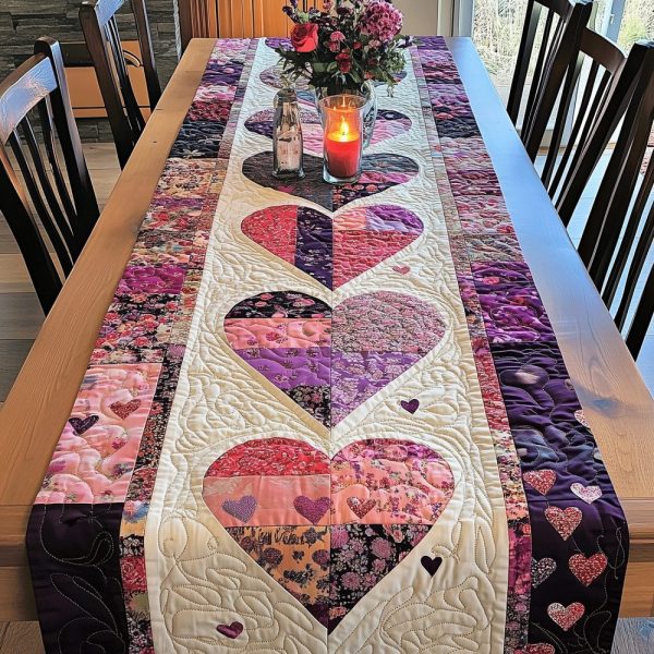 Heartfelt Haven Quilted Table Runner