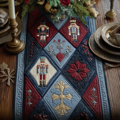 Hearthside Holly Quilted Table Runner