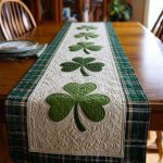 Heirloom Irish Clover Quilted Table Runner
