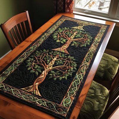 Heritage Celtic Tree Quilted Table Runner