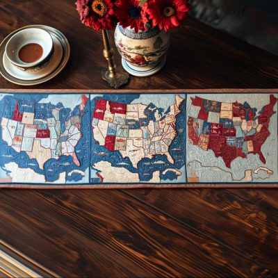 Heritage Statescape Quilted Table Runner