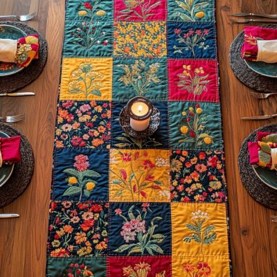 Heritage Stitch Quilted Table Runner