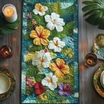Hibiscus Paradise Quilted Table Runner